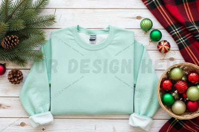 Christmas themed light blue t-shirt mockup Mock Up Photo Designangry 