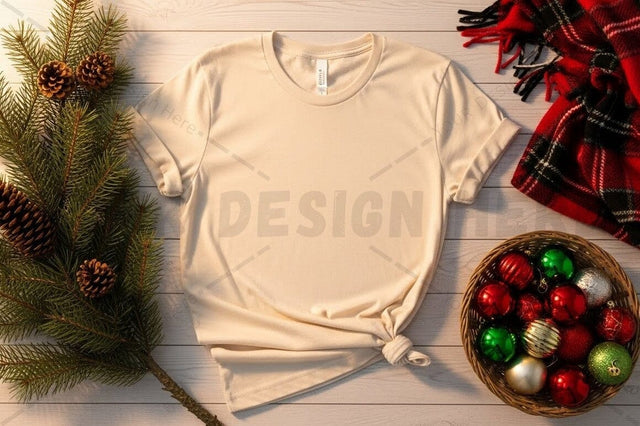 Christmas-themed t-shirt mockup design Mock Up Photo Designangry 