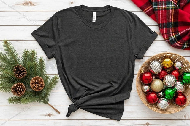 Christmas-themed t-shirt mockup Mock Up Photo Designangry 