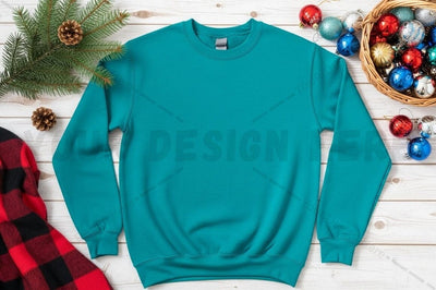 Christmas themed teal t-shirt mockup Mock Up Photo Designangry 
