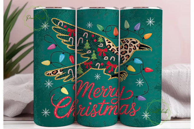 Christmas Thunderbird 20oz Tumbler Wrap Sublimation PixelChick 