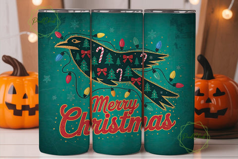 Christmas Thunderbird 20oz Tumbler Wrap Sublimation PixelChick 