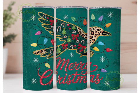 Christmas Thunderbird 20oz Tumbler Wrap Sublimation PixelChick 