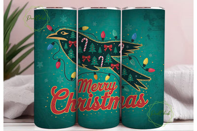 Christmas Thunderbird 20oz Tumbler Wrap Sublimation PixelChick 