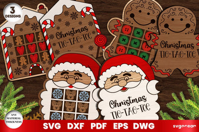 Christmas Tic Tac Toe Bundle SVG SvgOcean 