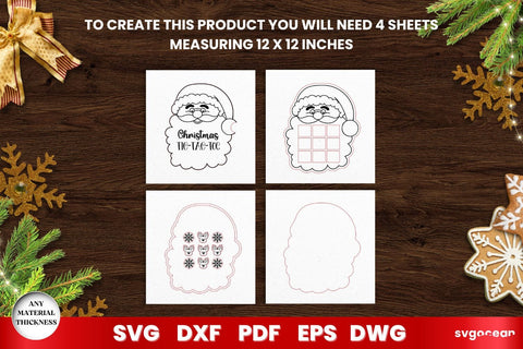 Christmas Tic Tac Toe Bundle SVG SvgOcean 