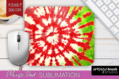 Christmas Tie Dye Mouse Pad Sublimation - Glitter Mouse Pad Sublimation OrangeBrushStudio 