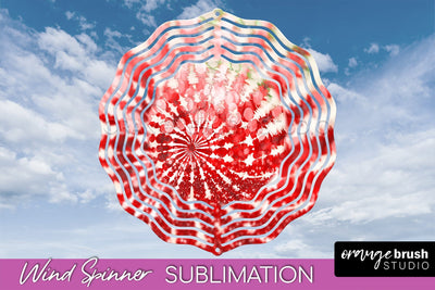 Christmas Tie Dye Wind Spinner PNG - Glitter Background Sublimation OrangeBrushStudio 