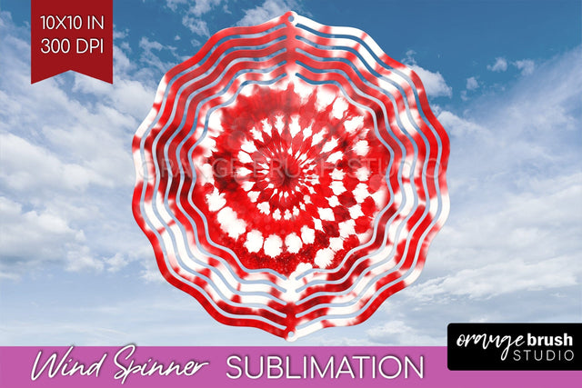 Christmas Tie Dye Wind Spinner PNG - Glitter Background Sublimation OrangeBrushStudio 