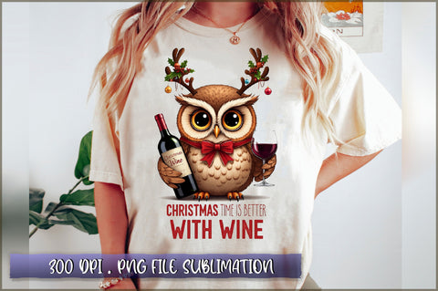 Christmas time is better with wine Sublimation Sublimation Shetara Begum 