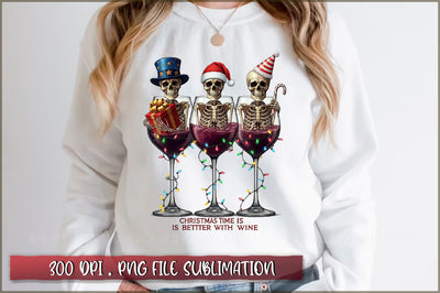 Christmas time is better with wine Sublimation Sublimation Shetara Begum 