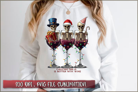 Christmas time is better with wine Sublimation Sublimation Shetara Begum 