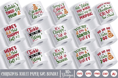 Christmas Toilet Paper SVG Bundle, Christmas Toilet Paper SVG Bundle, Christmas Gag Gift SVG, Christmas SVG Bundle, Toilet Paper Roll SVG, SVG DesignPlante 503 