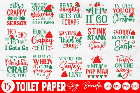 Christmas Toilet Paper SVG Bundle SVG Svgcraft 