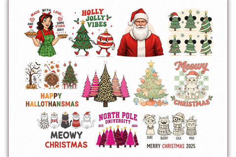 Christmas Tote Bag Bundle, PNG Bundle Sublimation Shetara Begum 