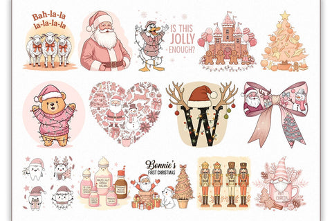 Christmas Tote Bag PNG Bundle Sublimation Shetara Begum 