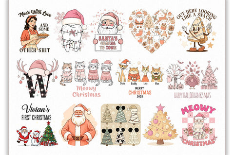 Christmas Tote Bag PNG Bundle Sublimation Shetara Begum 