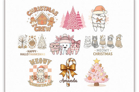 Christmas Tote Bag PNG Bundle Sublimation Shetara Begum 