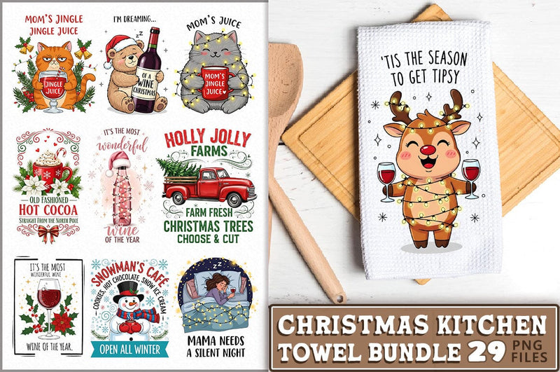 Christmas Towel Sublimation Bundle Sublimation Shetara Begum 