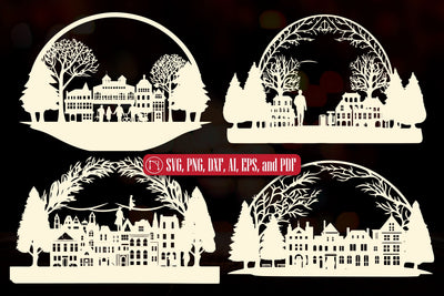 Christmas Traditional Town SVG Bundle SVG MD JOYNAL ABDIN 