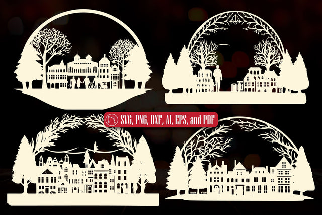 Christmas Traditional Town SVG Bundle SVG MD JOYNAL ABDIN 