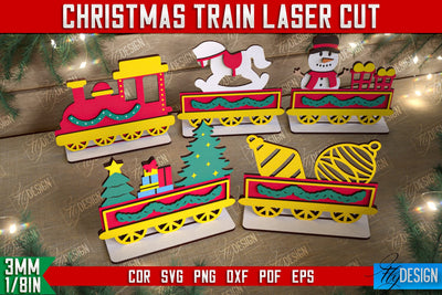 Christmas Train | Holiday | Santa’s Train | Christmas Decorations | Christmas Gift Idea | CNC File SVG Fly Design 