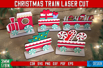 Christmas Train | Holiday | Santa’s Train | Christmas Decorations | Christmas Gift Idea | CNC File SVG Fly Design 