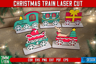 Christmas Train | Holiday | Santa’s Train | Christmas Decorations | Christmas Gift Idea | CNC File SVG Fly Design 