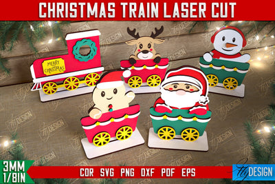 Christmas Train | Holiday | Santa’s Train | Christmas Decorations | Christmas Gift Idea | CNC File SVG Fly Design 