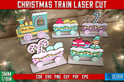Christmas Train | Holiday | Santa’s Train | Christmas Decorations | Christmas Gift Idea | CNC File SVG Fly Design 