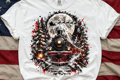 Christmas Train Sublimation PNG Design SVG DesignDestine 