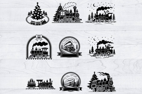 Christmas Train SVG Bundle, Christmas Railroad SVG Creativeart88 