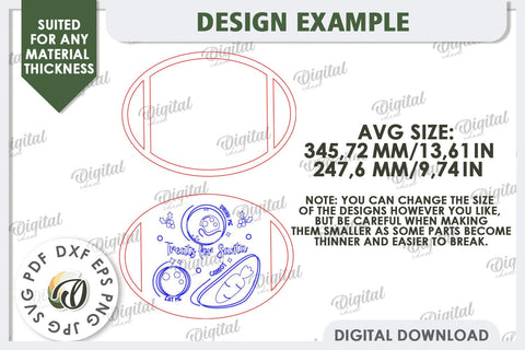 Christmas Tray Laser Cut Design. Wooden Serving Tray SVG SVG Evgenyia Guschina 