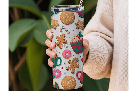 Christmas Treats 20oz Tumbler Wrap Sublimation DesignSVG 