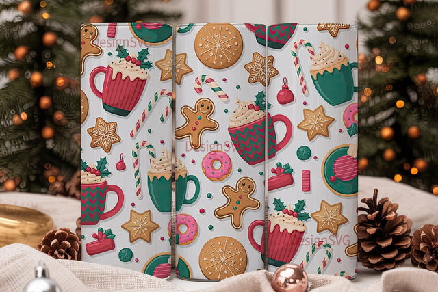 Christmas Treats 20oz Tumbler Wrap Sublimation DesignSVG 