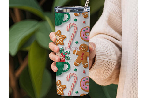 Christmas Treats 20oz Tumbler Wrap Sublimation DesignSVG 