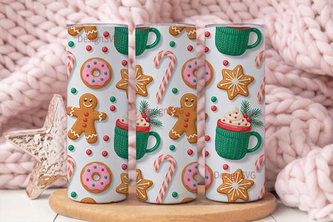 Christmas Treats 20oz Tumbler Wrap Sublimation DesignSVG 