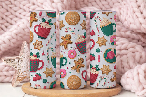 Christmas Treats 20oz Tumbler Wrap Sublimation DesignSVG 