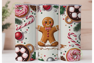 Christmas Treats 20oz Tumbler Wrap Sublimation PixelChick 