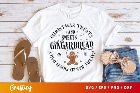 Christmas treats and sweets ! gingerbread bakery baked fresh daily SVG Design SVG Designangry 