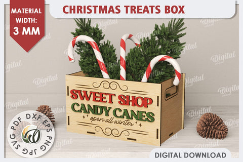 Christmas Treats Boxes Laser Cut Bundle. Favor Boxes SVG SVG Evgenyia Guschina 