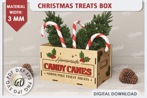 Christmas Treats Boxes Laser Cut Bundle. Favor Boxes SVG SVG Evgenyia Guschina 