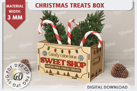 Christmas Treats Boxes Laser Cut Bundle. Favor Boxes SVG SVG Evgenyia Guschina 