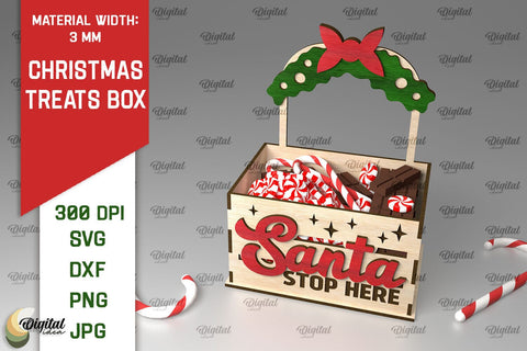 Christmas Treats Boxes Laser Cut Bundle. Favor Boxes SVG SVG Evgenyia Guschina 