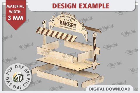 Christmas Treats Shop Stand Laser Cut. Treats Stand SVG SVG Evgenyia Guschina 