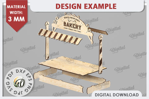 Christmas Treats Shop Stand Laser Cut. Treats Stand SVG SVG Evgenyia Guschina 