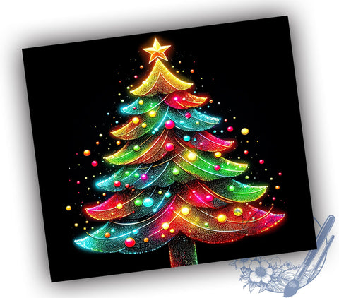 Christmas Tree 20oz Skinny Tumbler, Winter Holidays Tumbler Png, Straight & Tapered Tumbler Wrap, Instant Digital Download Sublimation ToriDesigns 