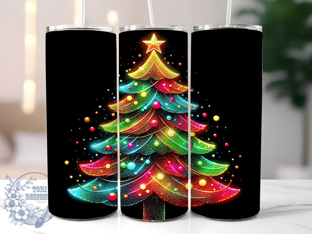 Christmas Tree 20oz Skinny Tumbler, Winter Holidays Tumbler Png, Straight & Tapered Tumbler Wrap, Instant Digital Download Sublimation ToriDesigns 