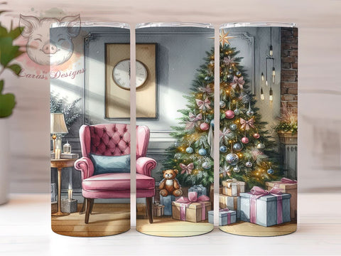 Christmas Tree 20oz Tumbler Png, Straight & Tapered Tumbler Png, Vintage Christmas Tumbler Png, Digital Download PNG Sublimation Lara' s Designs 