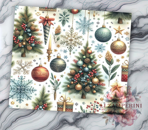 Christmas Tree 20oz Tumbler Wrap PNG, Merry Christmas Tumbler Png, Straight & Tapered Tumbler Wrap, Instant Digital Download Sublimation Li Zamperini 